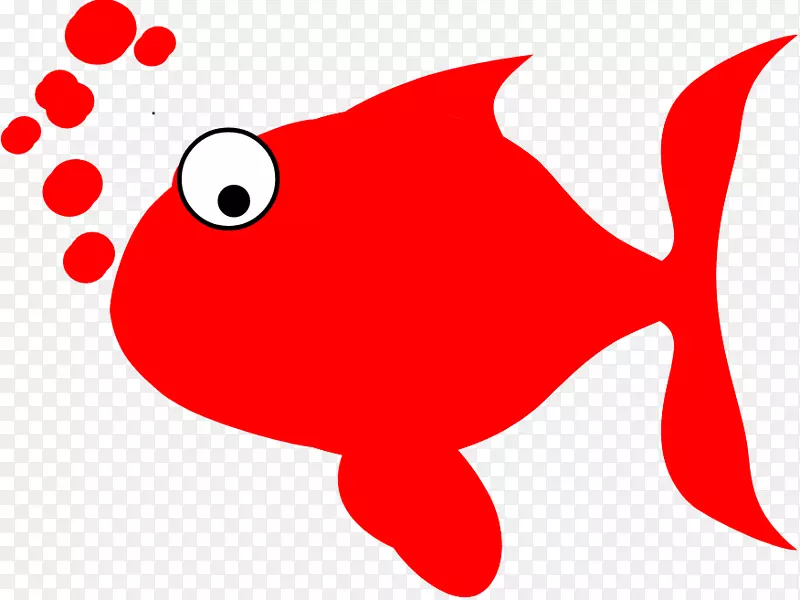 一条鱼，两条鱼，红鱼，蓝鱼剪贴画