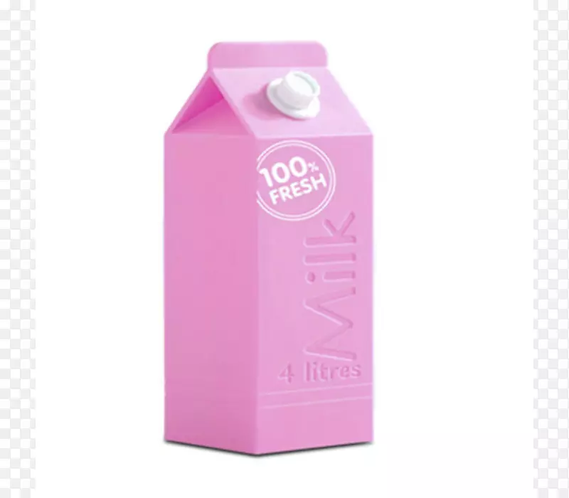粉红牛奶纸箱