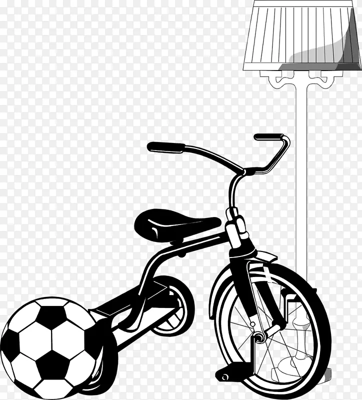 剪贴画：运输三轮车自行车剪贴画-自行车