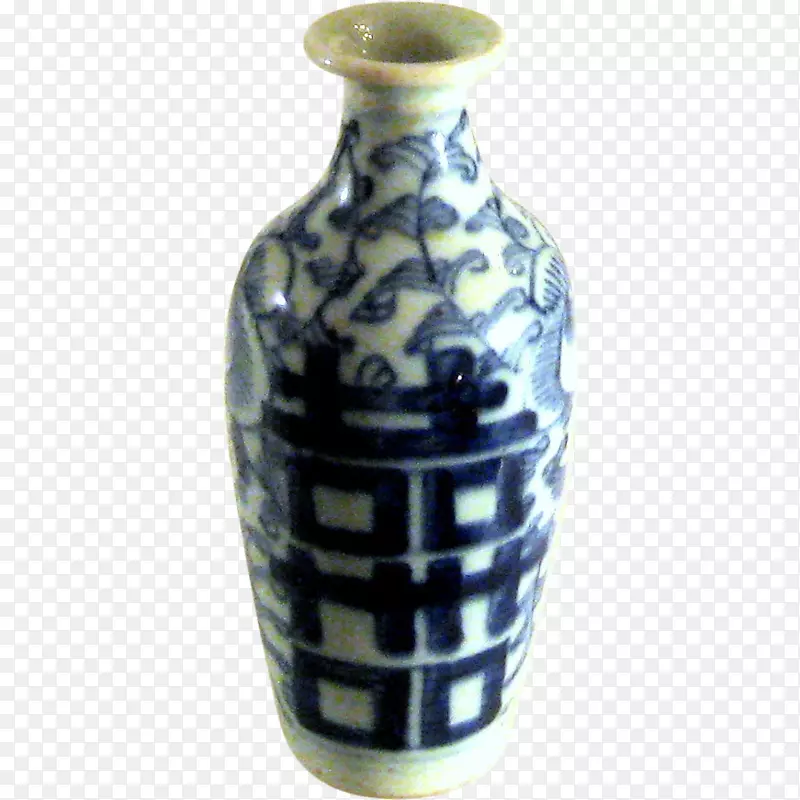 花瓶陶瓷钴蓝白陶瓷花瓶