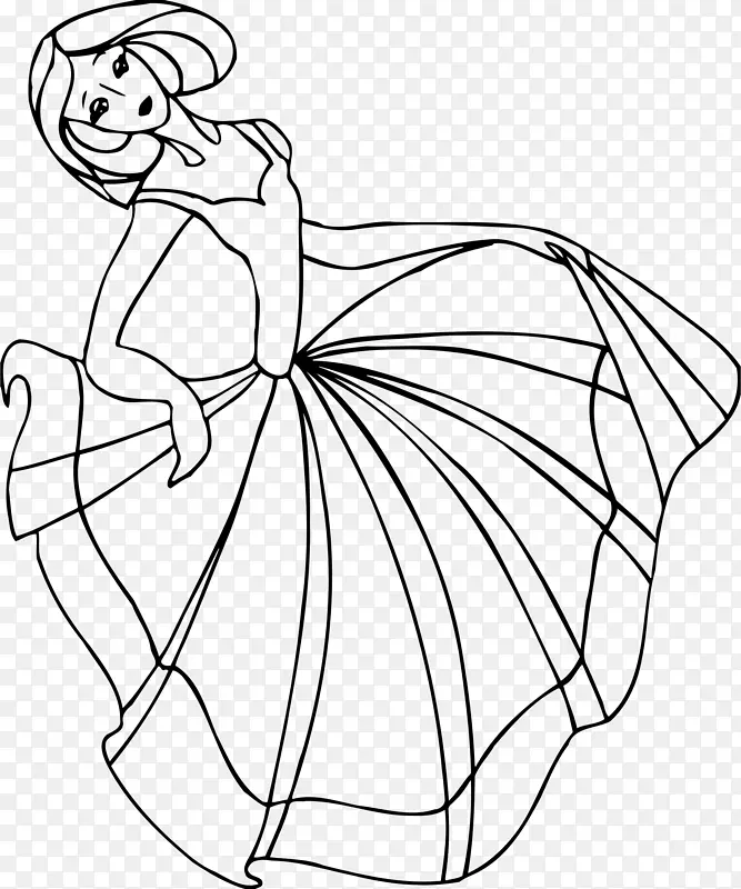 芭蕾舞演员线画-线画