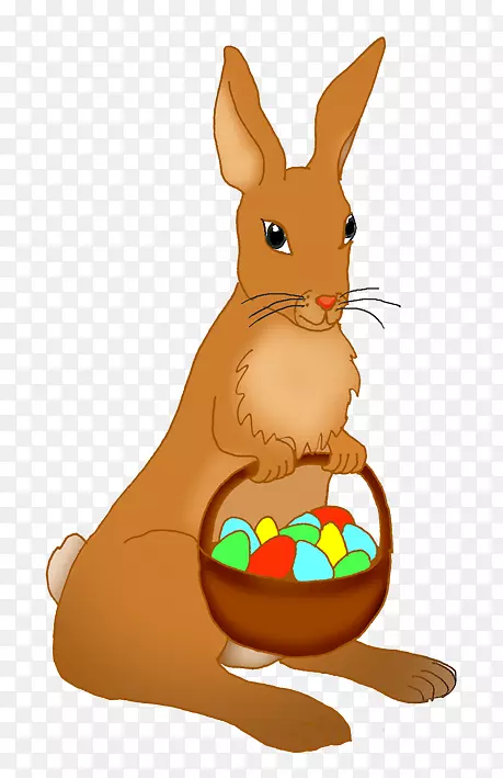 复活节兔子家庭兔夹艺术-复活节