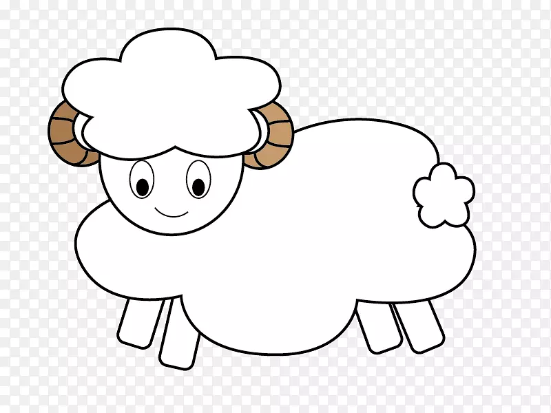 宰牲节羊卡通片艺术-绵羊