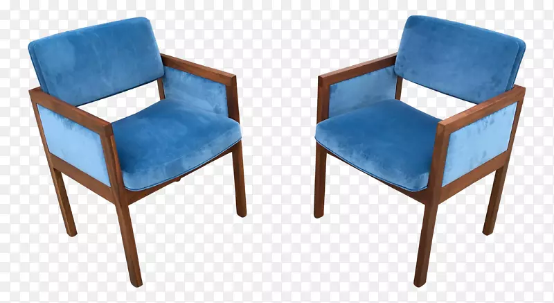 钴蓝扶手椅