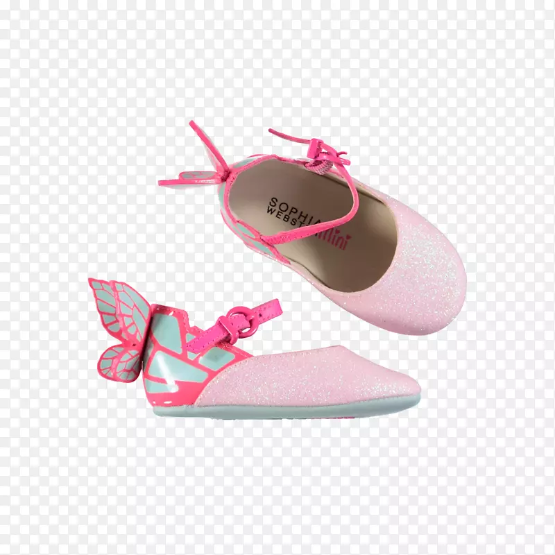 粉红m步行鞋