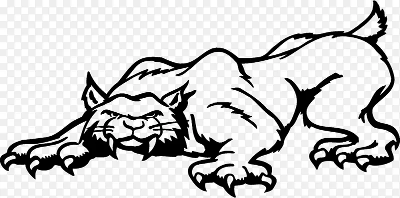 狮子山猫猫科卡通剪贴画-狮子