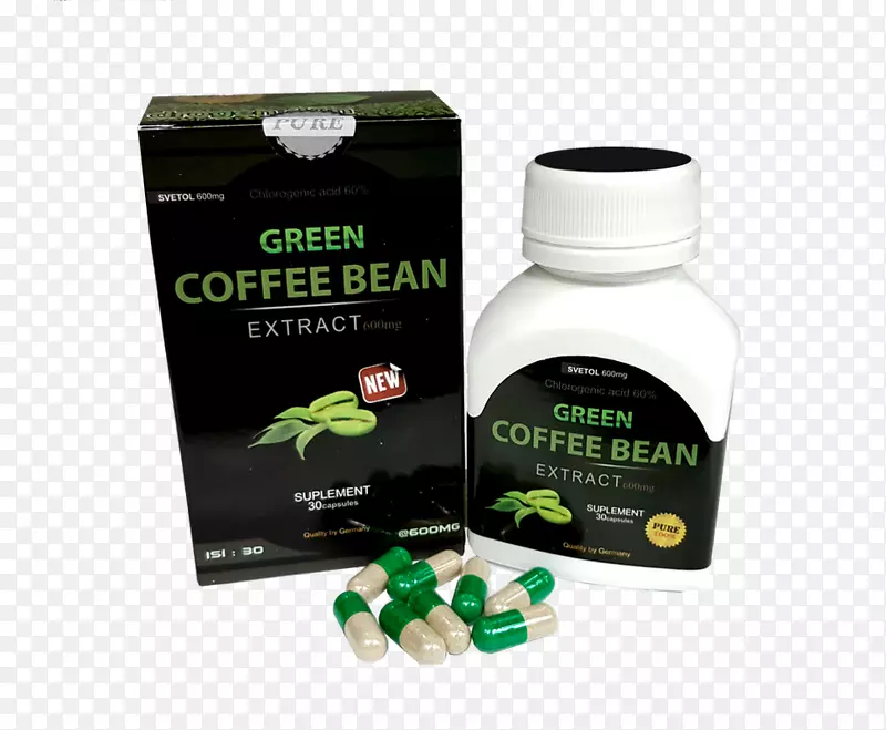 绿色咖啡提取物膳食补充剂健康咖啡