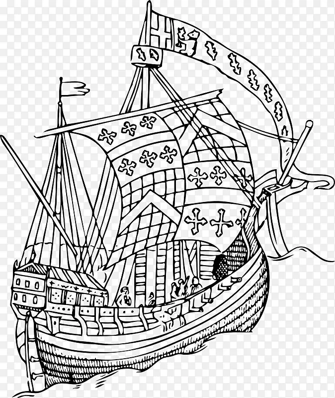 15世纪帆船剪贴画