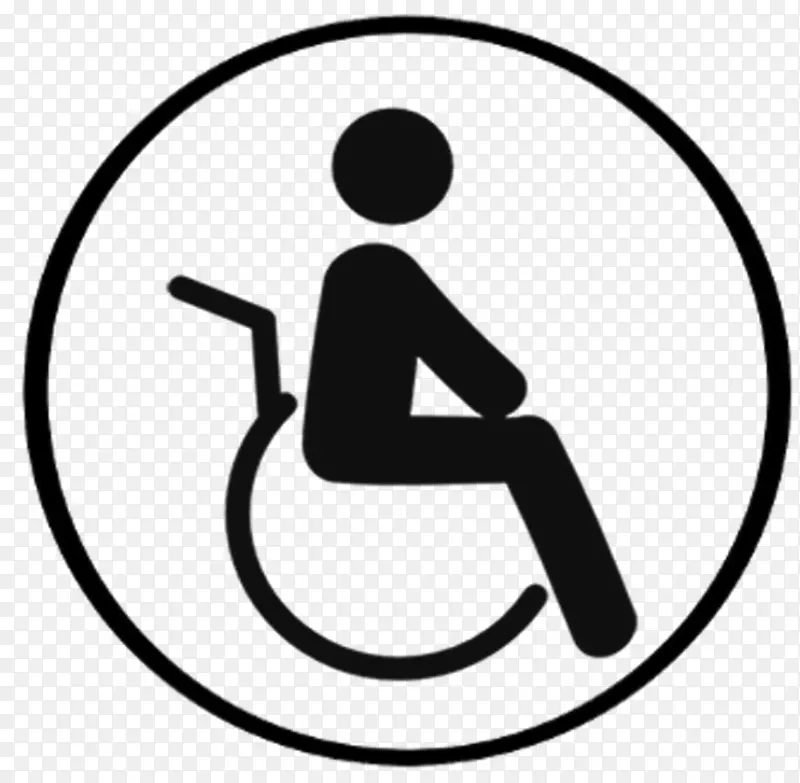 残疾电脑图标轮椅残疾泊车许可证无障碍