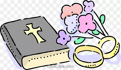 圣经结婚戒指新娘剪贴画-婚礼