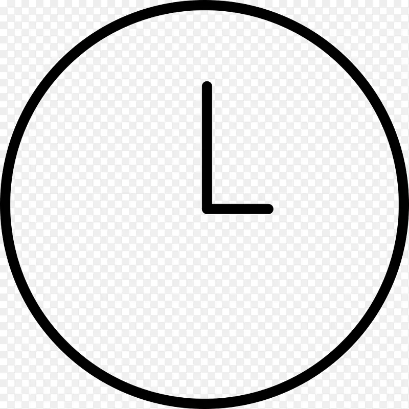 圆线艺术角白色字体时钟图标