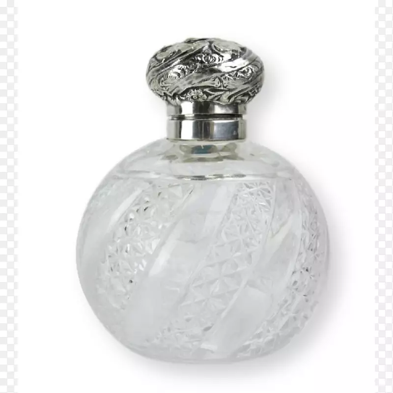 玻璃瓶香水银Bernardi古董-玻璃