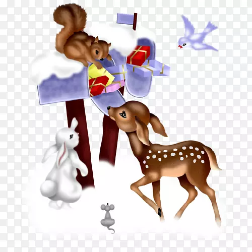 驯鹿圣诞老人圣诞博客剪辑艺术-驯鹿