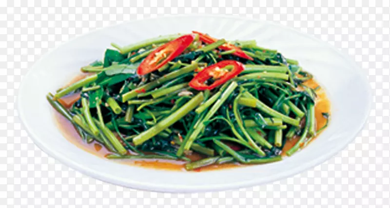 菜水菠菜虾酱炒蔬菜