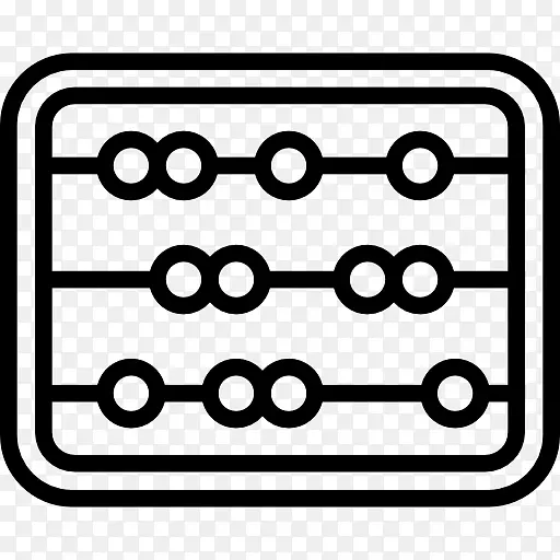 算盘电脑图标数学剪辑艺术-数学