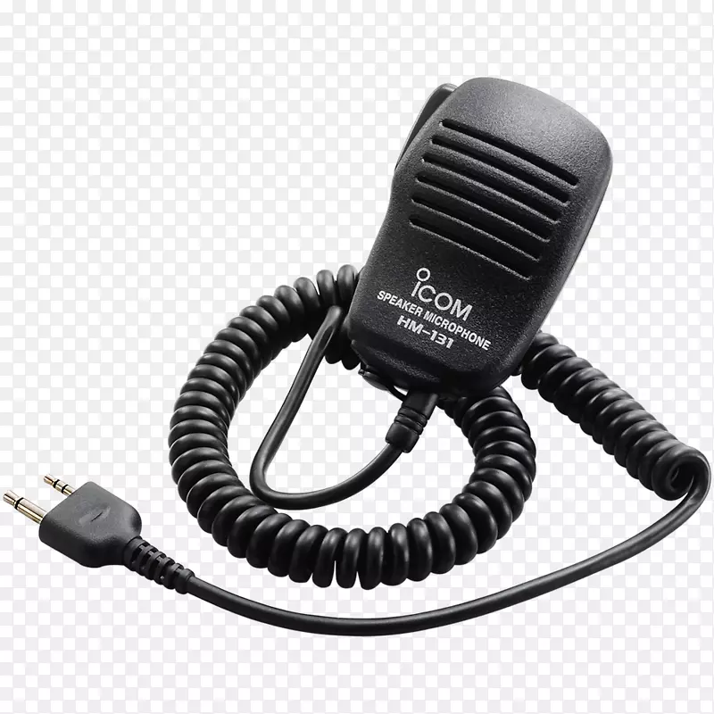 麦克风icom内置电话连接器耳机双向无线电麦克风
