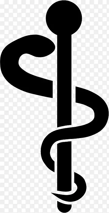 Asclepius的杆子，Hermes符号，剪贴画.符号