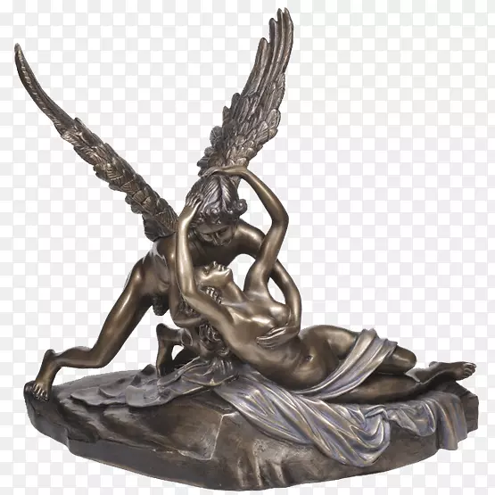 丘比特和普赛克被丘比特的亲吻青铜雕塑奥兰多房地产买家公司唤醒。金星雕像