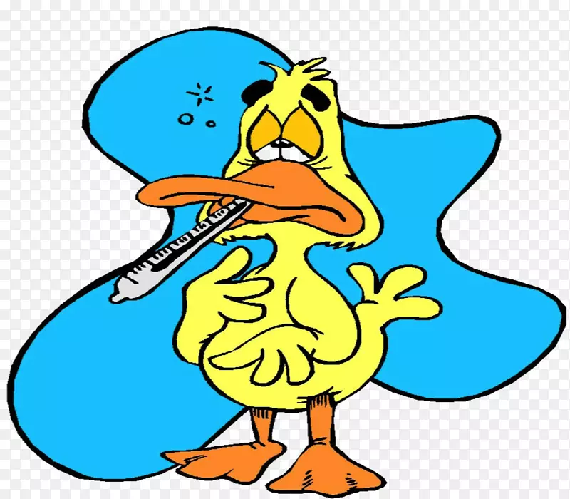 鸭书儿童剪贴画-流感