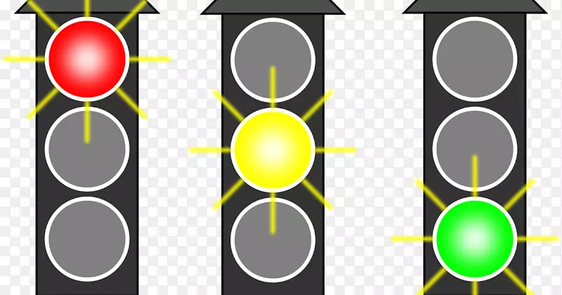 交通信号灯控制和协调道路剪辑艺术.交通灯