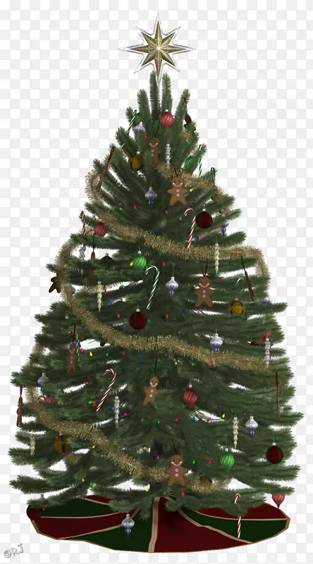 圣诞树装饰云杉-冬季圣诞树