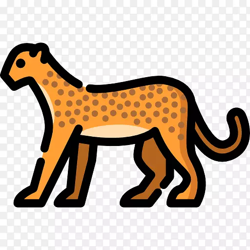 猎豹动物剪影插画PNG图片素材下载_图片编号2070055-PNG素材网