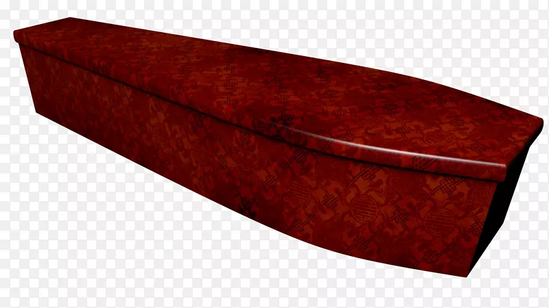 棺材木长方形盒红棺