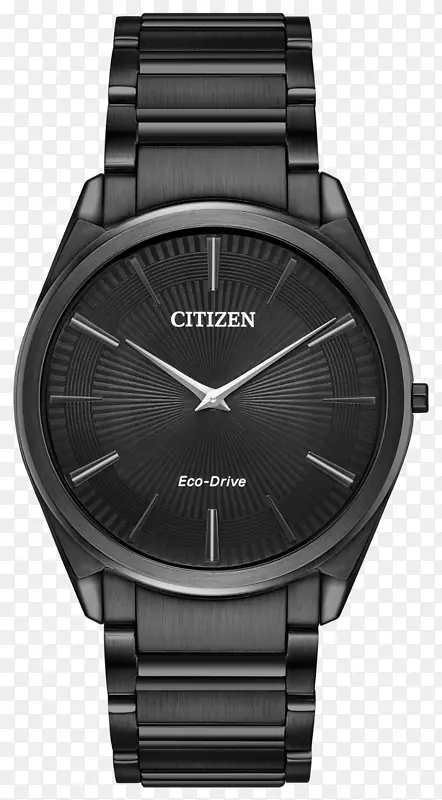 市民男子生态驱动栅门太阳能手表市民持有的手表