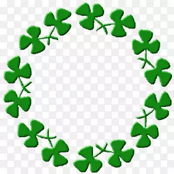 圣帕特里克节爱尔兰人印章剪贴画圣帕特里克节