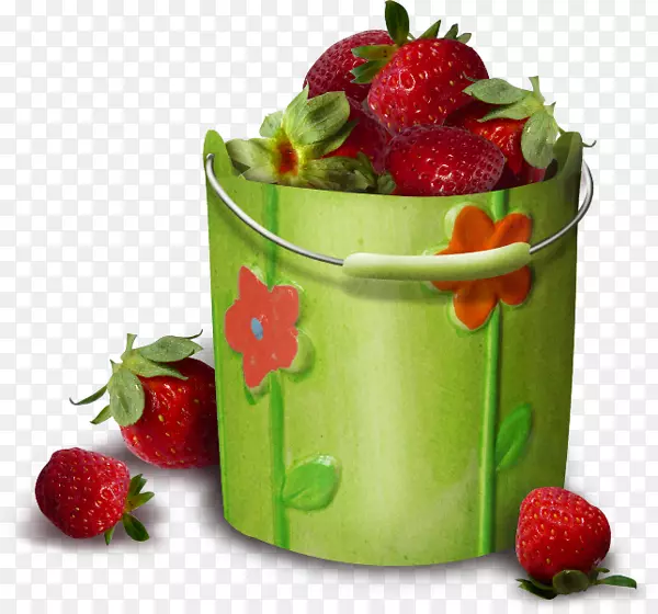 草莓水果食品剪贴画-草莓