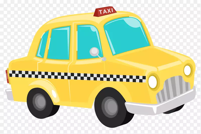 出租车黄色出租车剪贴画-出租车