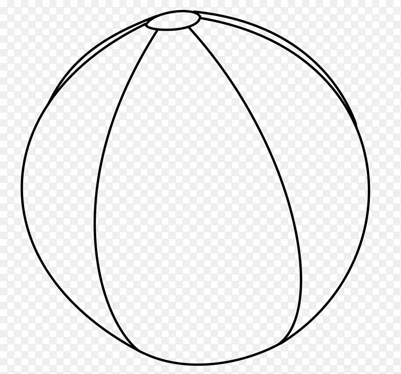圆白线艺术角字体-沙滩球