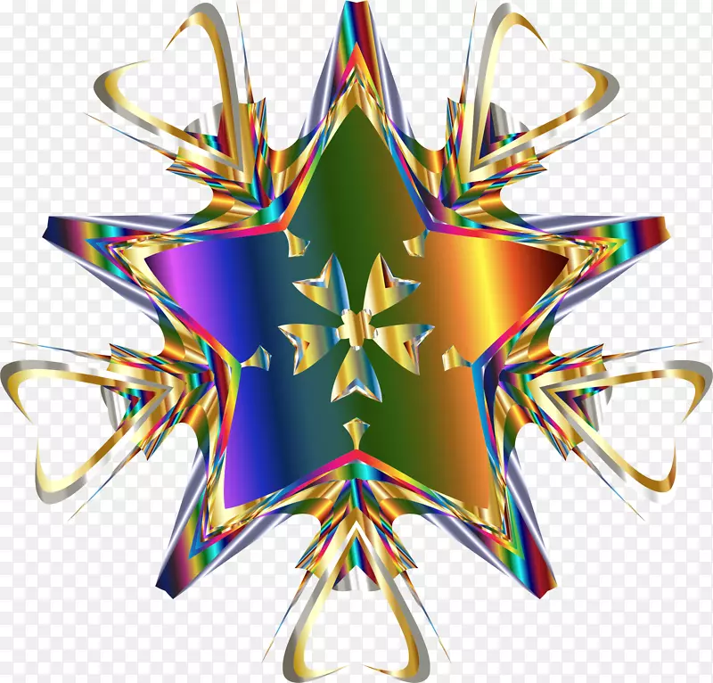 心花对称剪贴画闪耀之星