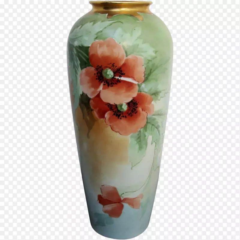 花瓶-手绘绣球