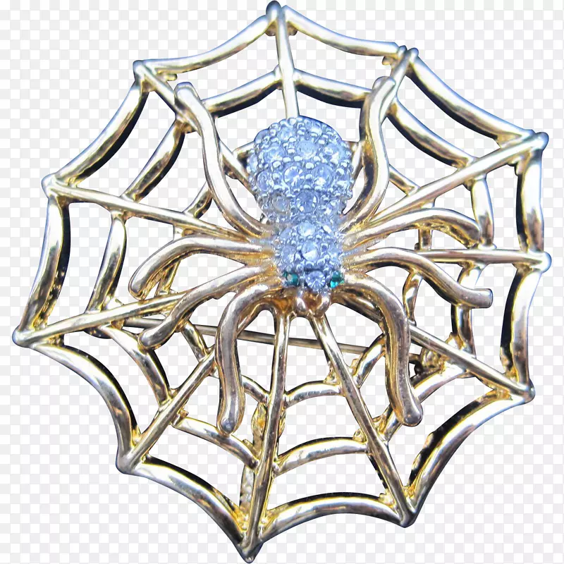 人体珠宝对称水晶蜘蛛网
