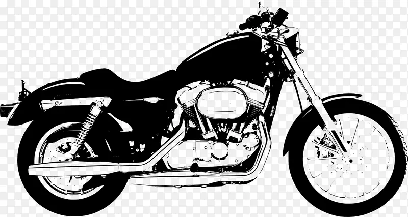 哈雷-戴维森跑车摩托车剪贴画-哈雷