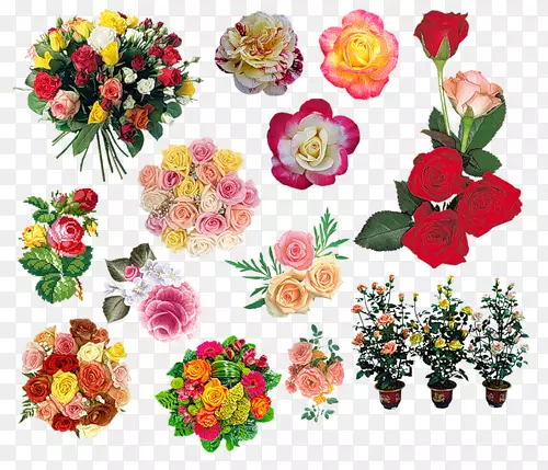 花卉设计花园玫瑰人工插花艺术