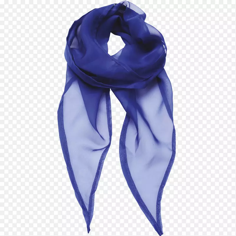 围巾雪纺蓝色服装围巾