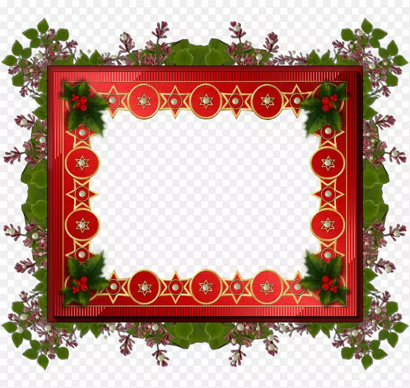 相框圣诞花卉设计摄影图案