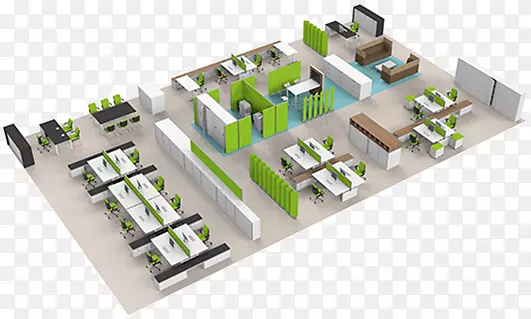 办公空间规划室内设计服务三维平面图设计