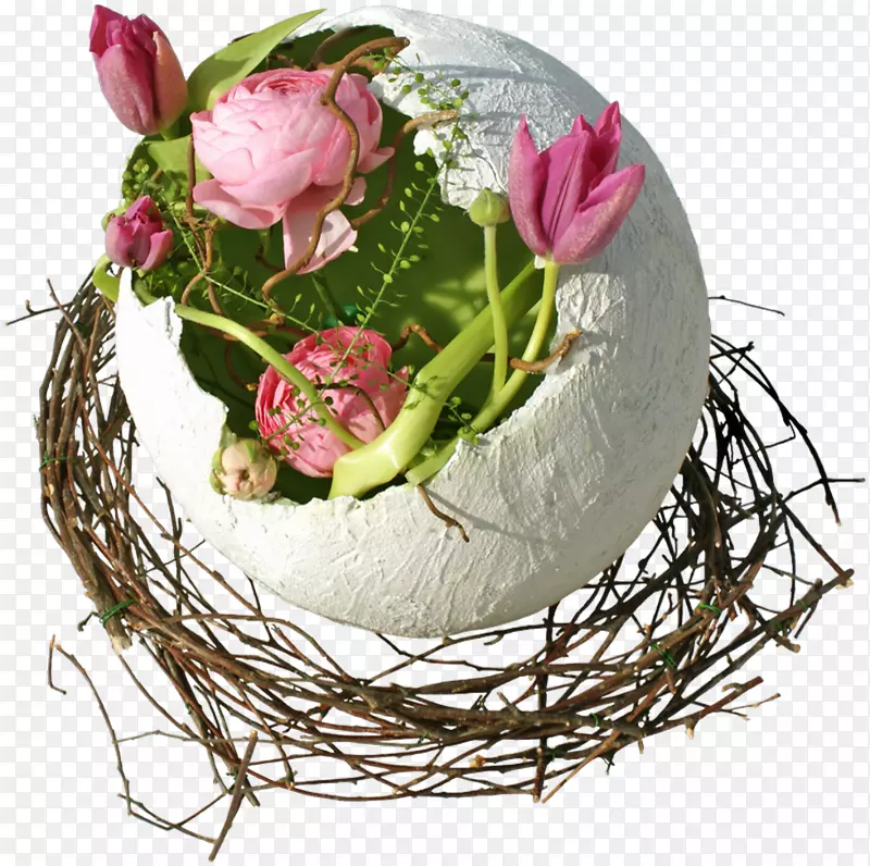 复活节兔子动画复活节彩蛋-复活节花