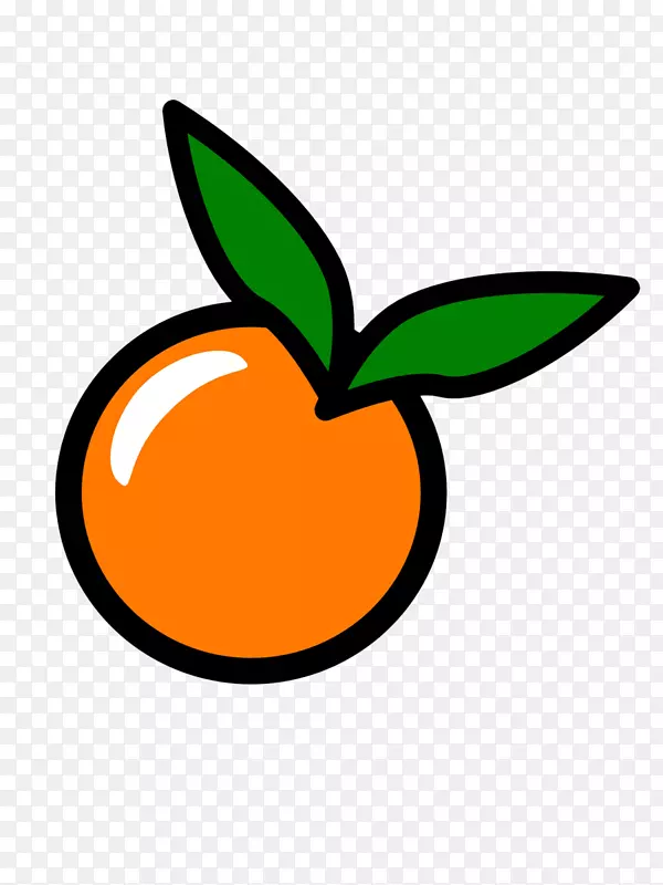 电脑图标橙色剪贴画水果拼图