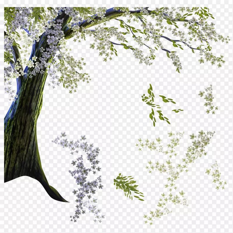樱花枝条插花艺术树