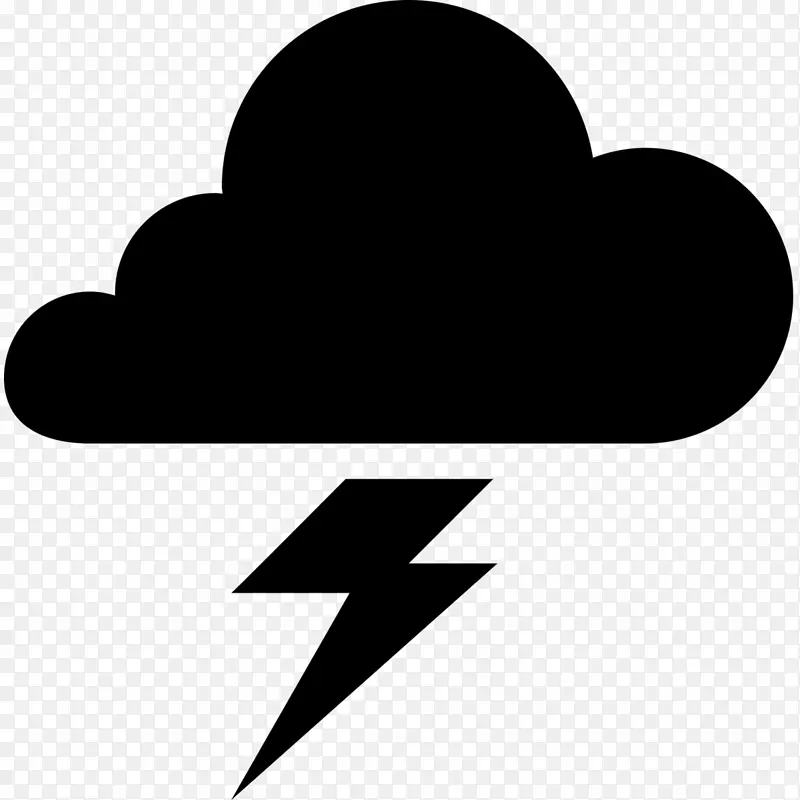 雷雨电脑图标云闪电雷声