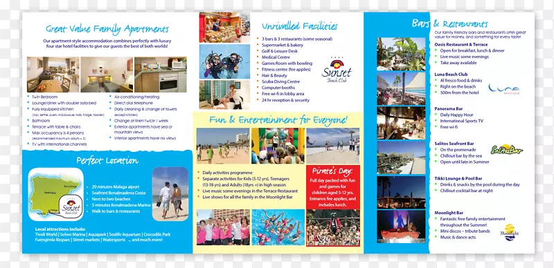 科斯塔德尔索尔酒店海滨度假胜地-餐厅手册设计