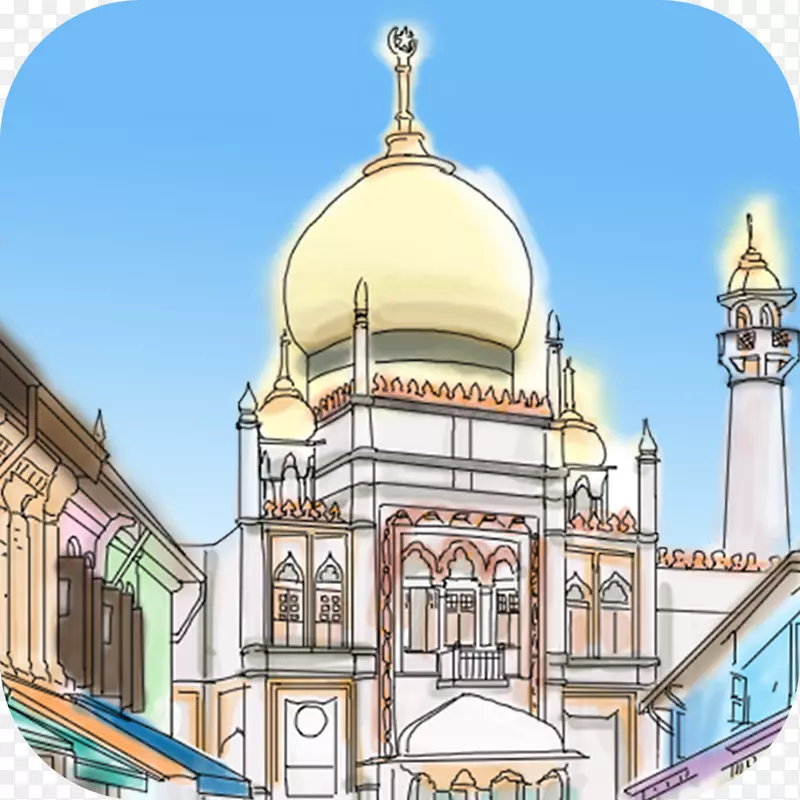 清真寺立面，古典建筑，标志性剧院，历史遗址-遗产