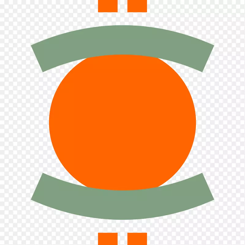 线条标志剪贴画-橙色