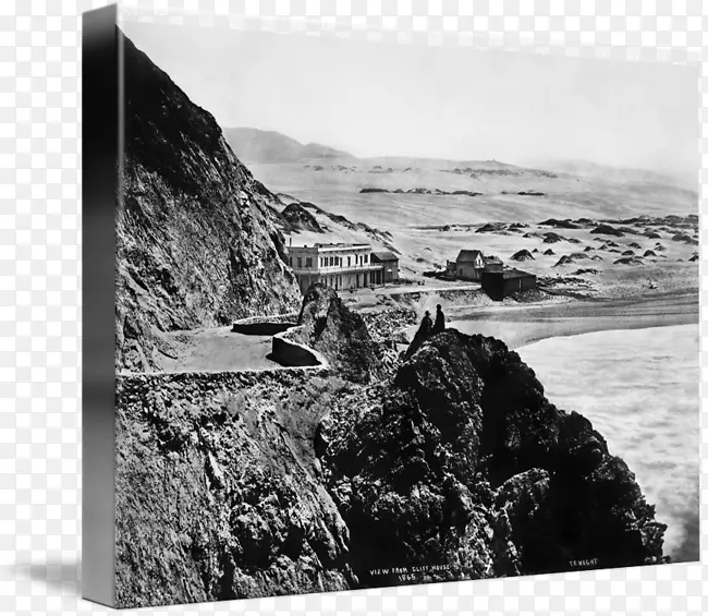 山崖屋，旧金山海豹岩石画廊，地质学画布