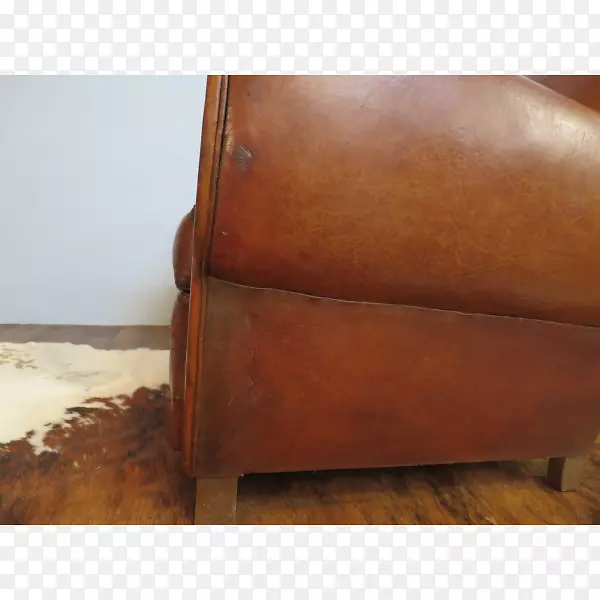 躺椅杆椅焦糖色皮革棕色椅子