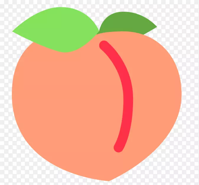 Emojipedia贴纸桃子短信-表情符号